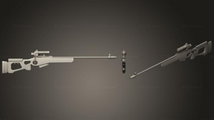 Оружие (Снайперская винтовка SV 98, WPN_0186) 3D модель для ЧПУ станка